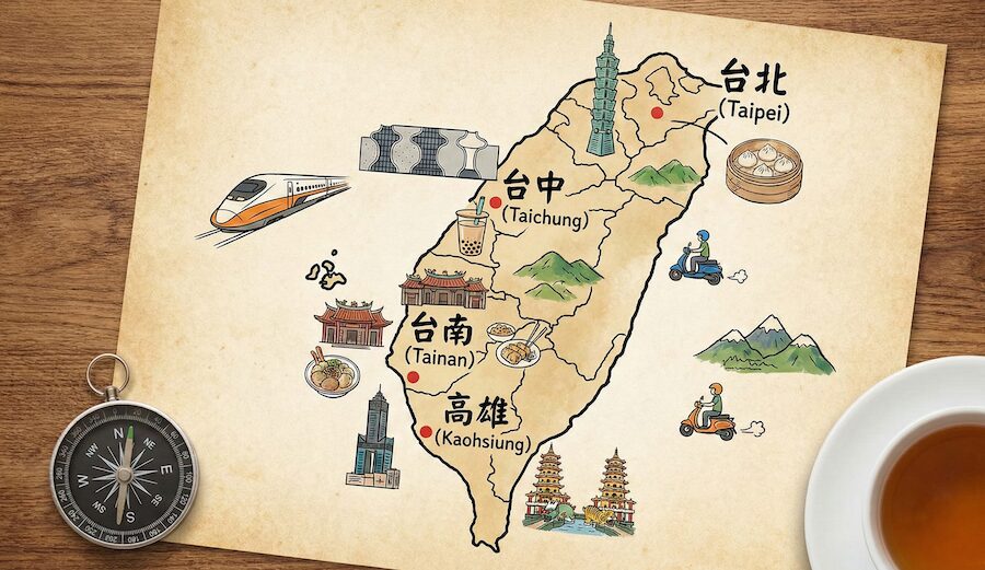 taiwan map drawing